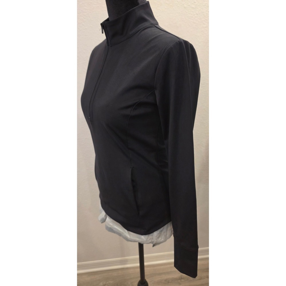 Tommy Bahama Everyday Active Womens XS Black Quarter Zip Pullover Jacket Pockets